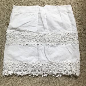 White j crew mini skirt